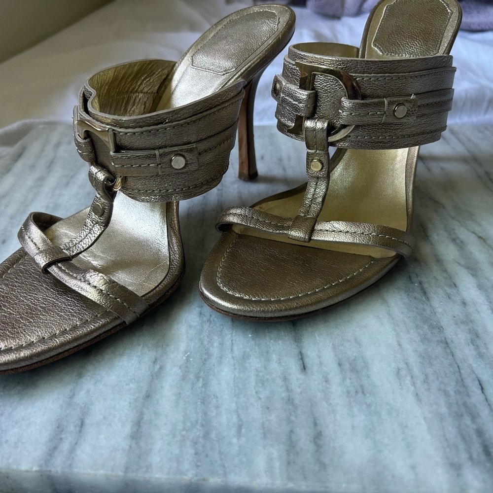 Dior Gold Heels